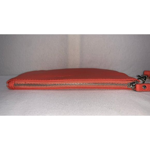 Adrienne Vittadini Charging Wallet Wristlet Pouch RFID Protection Coral Silver - Picture 3 of 11